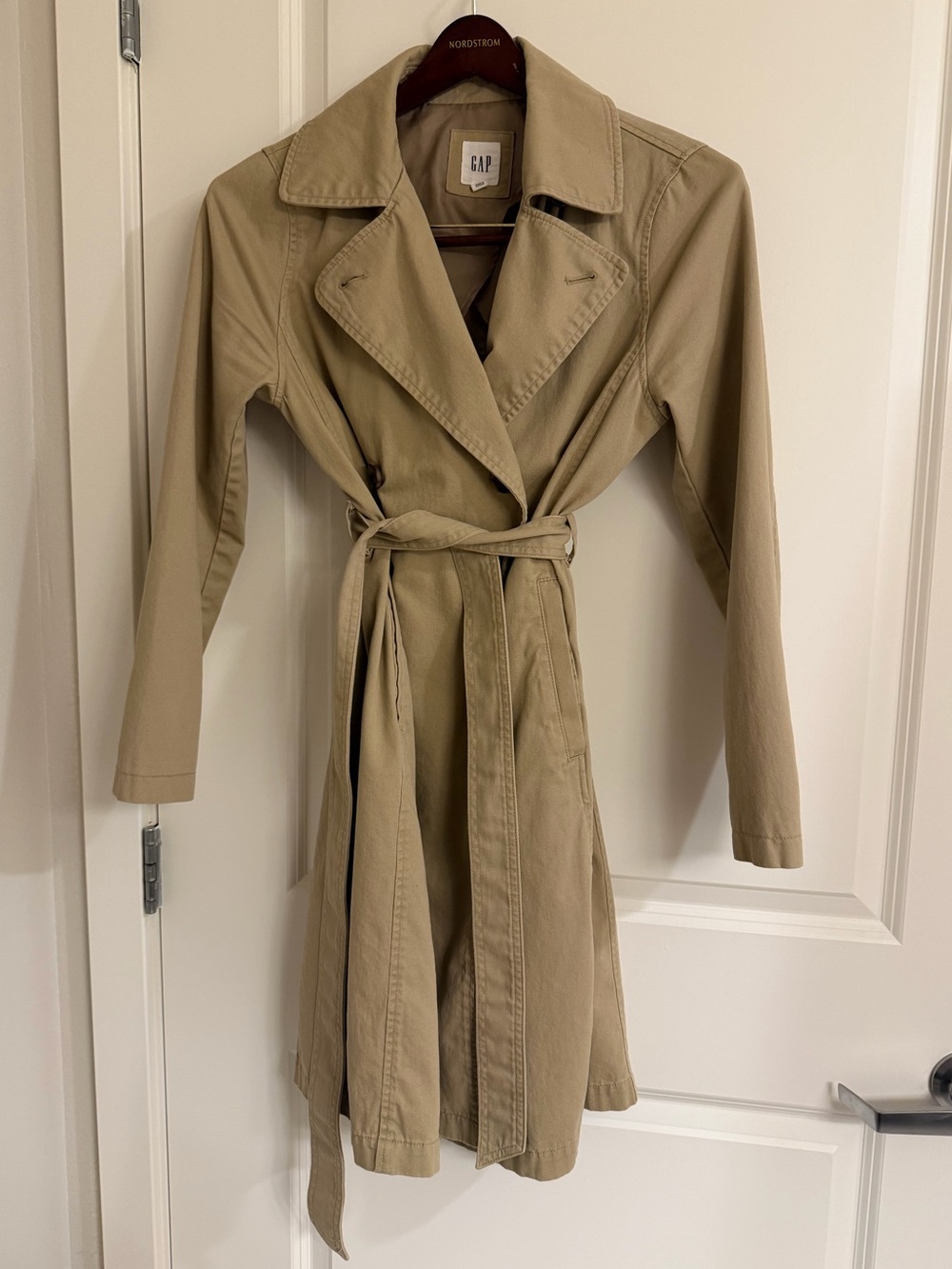 Gap Khaki Tan Trench Coat Size Small